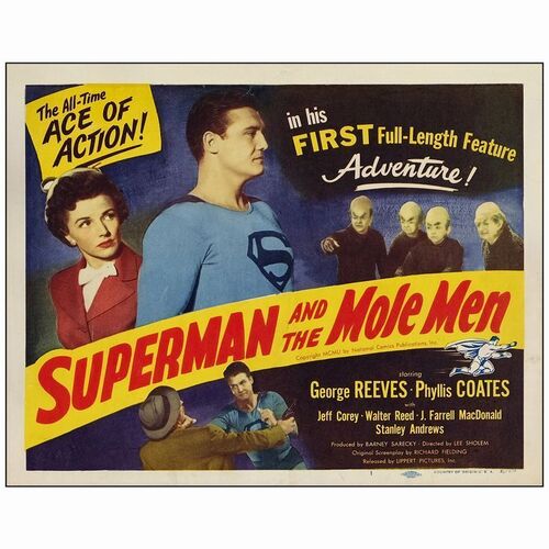 390. Title Lobby Card (11" x 14"); Very Fine- on Paper ### SUPERMAN AND THE MOLE MEN (1951)