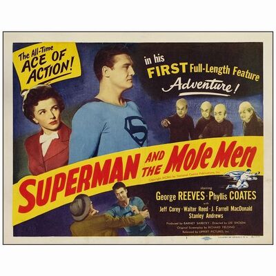 390. Title Lobby Card (11" x 14"); Very Fine- on Paper ### SUPERMAN AND THE MOLE MEN (1951)