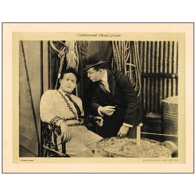 393. Lobby Card (11" x 14"); Featuring Harry Houdini; Fine+ ### TERROR ISLAND (1920)