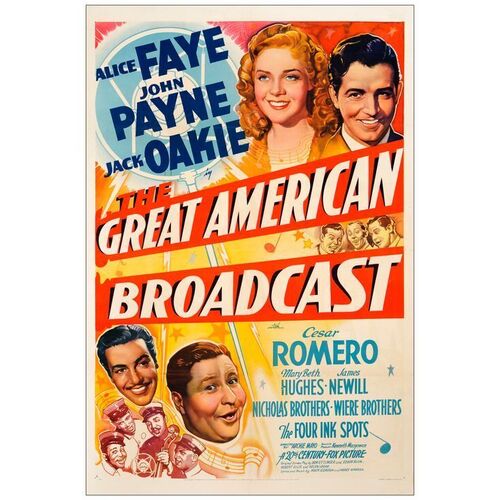 399. One Sheet (27" x 41"); Style A; Very Good+ on Linen ### THE GREAT AMERICAN BROADCAST (1941)