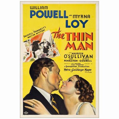 400. One Sheet (27" x 41"); Style D, Stone Litho; Very Fine on Linen ### THE THIN MAN (1934)