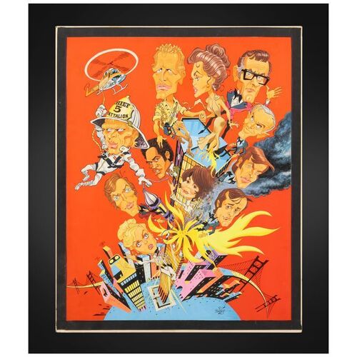 411. Original Caricature Artwork (25.25" x 31.5") From the David Frangioni Collection; Very Fine+ ### THE TOWERING INFERNO (1974)