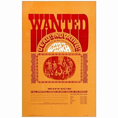 422. Window Card (14" x 22") From the David Frangioni Collection; Very Fine+ ### THE WILD BUNCH (1969)