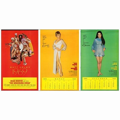 425. 1969 Pinup Calendar (13" x 22"); Very Fine ### THE WRECKING CREW (1969)