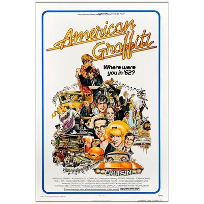 440. One Sheet (27" x 41"); Very Fine+ Flat Folded ### AMERICAN GRAFFITI (1973)