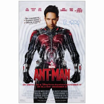 444. One Sheet (27" x 40") Signed by Paul Rudd (JSA COA); Double-Sided; Very Fine+ Rolled ### ANT-MAN (2015)