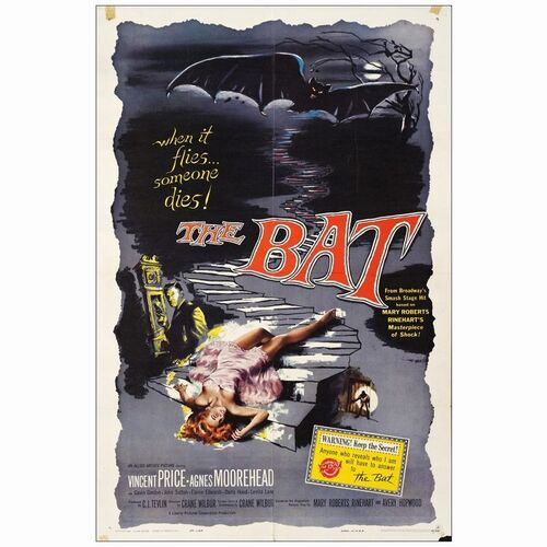 451. One Sheet (27" x 41"); Fine+ Folded ### THE BAT (1959)