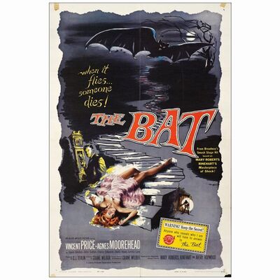 451. One Sheet (27" x 41"); Fine+ Folded ### THE BAT (1959)