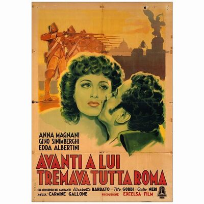 455. Italian 2-Fogli (39" x 55"); Country-of-Origin; Fine- Folded ### BEFORE HIM ALL ROME TREMBLED (1946)