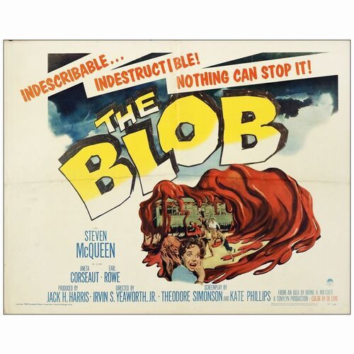 476. Half Sheet (22" x 28"); Fine+ Folded ### THE BLOB (1958)