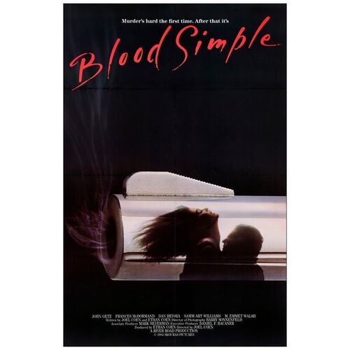 478. One Sheet (25" x 38.5"); International Style; Very Fine- on Linen ### BLOOD SIMPLE (1984)