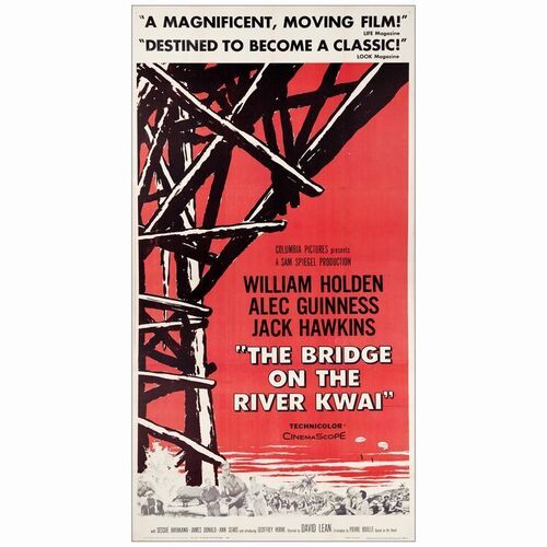 485. Three Sheet (41" x 79"); Very Fine- on Linen ### THE BRIDGE ON THE RIVER KWAI (1957)