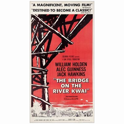 485. Three Sheet (41" x 79"); Very Fine- on Linen ### THE BRIDGE ON THE RIVER KWAI (1957)