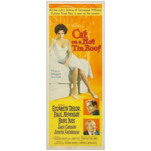 492. Insert (14" x 36"); Fine+ Folded ### CAT ON A HOT TIN ROOF (1958)