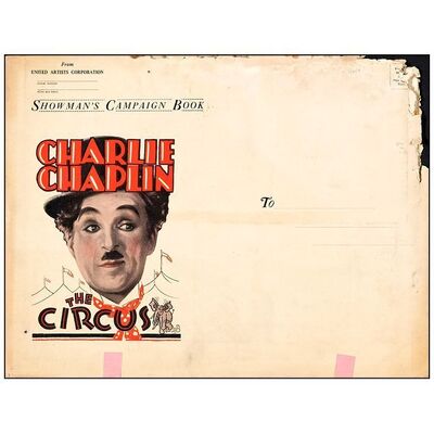 499. Pressbook- Multiple Pages (9.5" x 12.5"); Good ### THE CIRCUS (1928)