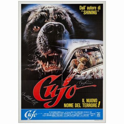 511. Italian 2-Fogli (38" x 55") Signed by Dee Wallace, Danny Pintauro and Daniel Hugh Kelly; Very Fine Folded ### CUJO (1983)