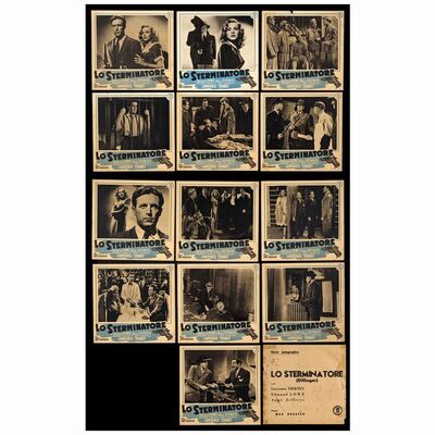 520. Italian Photobustas (13) (13" x 13.25"); Fine+ ### DILLINGER (1945)