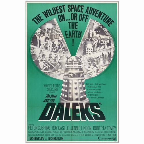 529. One Sheet (27" x 41"); Near Mint Folded ### DR. WHO AND THE DALEKS (1966)