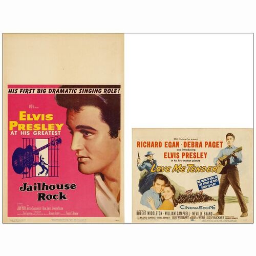 539. Window Card and Title Lobby Card (14" x 22" & 11" x 14"); Very Fine ### ELVIS PRESLEY (1957)