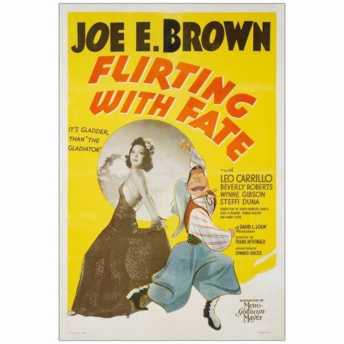 554. One Sheet (27" x 41"); Very Good- on Linen ### FLIRTING WITH FATE (1938)