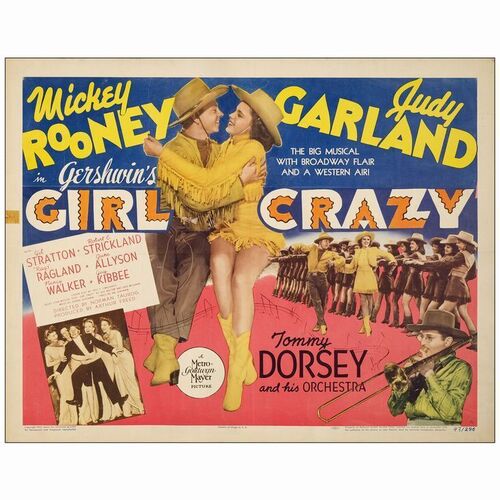 567. Half Sheet (22" x 28"); Style A; Very Fine- Rolled ### GIRL CRAZY (1943)