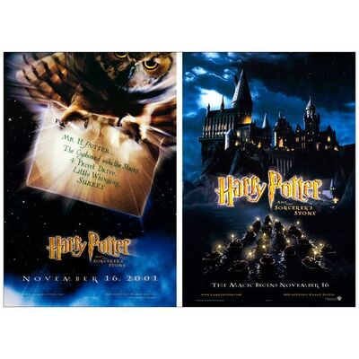 581. One Sheets (2) (27" x 40"); Advance; Very Fine+ Rolled ### HARRY POTTER AND THE SORCERER'S STONE (2001)