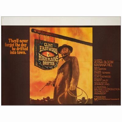 590. British Quad (30" x 40"); Very Fine+ Folded ### HIGH PLAINS DRIFTER (1973)