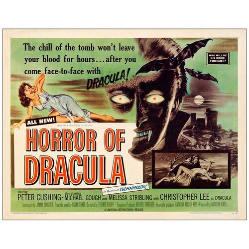 591. Half Sheet (22" x 28"); Fine+ Folded ### HORROR OF DRACULA (1958)