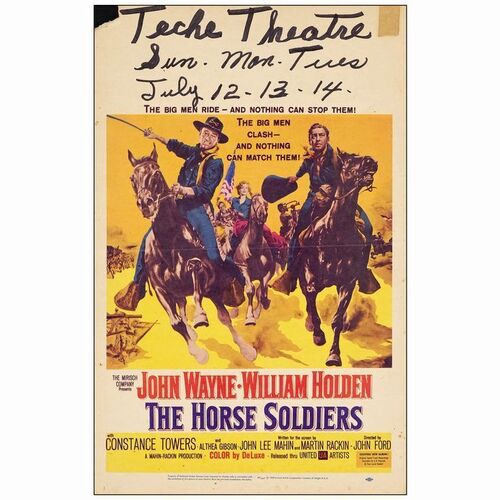 592. Window Card (14" x 22"); Fine- ### THE HORSE SOLDIERS (1959)
