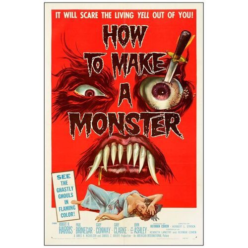 594. One Sheet (27" x 41"); Very Fine+ Folded ### HOW TO MAKE A MONSTER (1958)