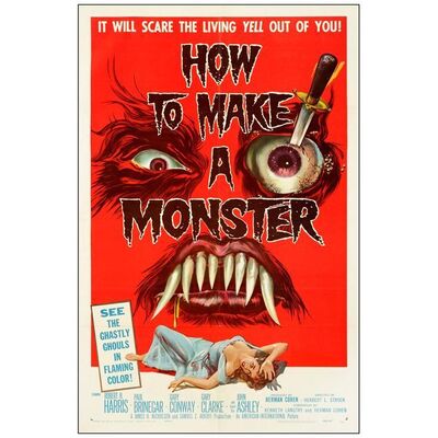 594. One Sheet (27" x 41"); Very Fine+ Folded ### HOW TO MAKE A MONSTER (1958)