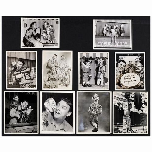 595. Single-Weight, Silver Gelatin, Vintage Photographs (10) and llustrated Cartoons (14) (8" x 10" & 9" x 7"); Very Fine+ ### THE HOWDY DOODY SHOW (1947-1960)