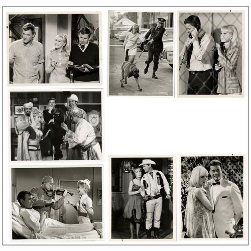 597. Single-Weight, Silver Gelatin, Vintage Photographs (7) (7" x 9"); Very Fine ### I DREAM OF JEANNIE (1965-1970)