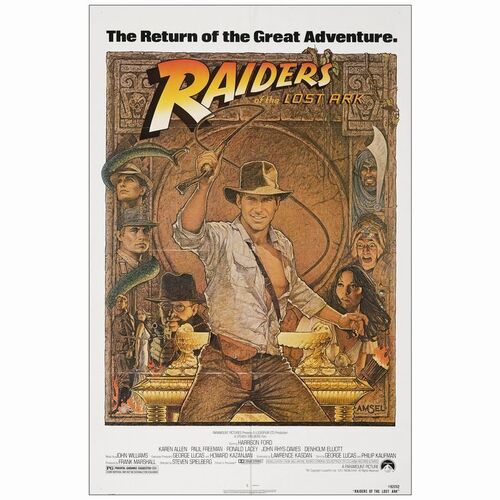 598. One Sheet (27" x 41"); Very Fine+ Folded ### INDIANA JONES AND THE RAIDERS OF THE LOST ARK (R-1982)