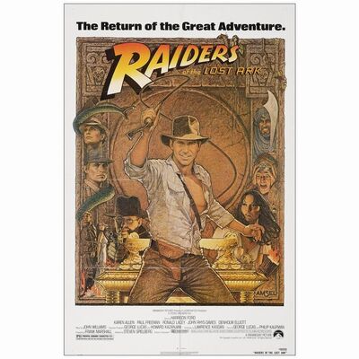 598. One Sheet (27" x 41"); Very Fine+ Folded ### INDIANA JONES AND THE RAIDERS OF THE LOST ARK (R-1982)