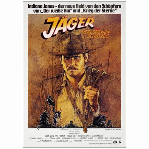 599. German A1 (23" x 33"); Near Mint Rolled ### INDIANA JONES AND THE RAIDERS OF THE LOST ARK (1981)