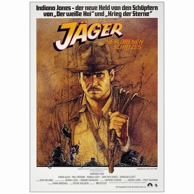 599. German A1 (23" x 33"); Near Mint Rolled ### INDIANA JONES AND THE RAIDERS OF THE LOST ARK (1981)