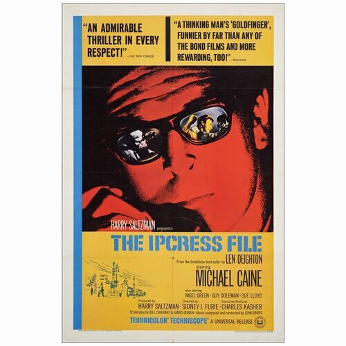 602. One Sheet (27" x 41"); Ray-Ban Style; Very Fine- Folded ### IPCRESS FILE (1965)