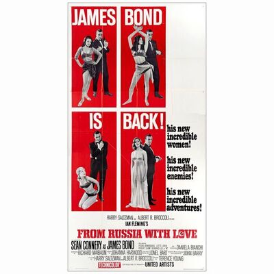 610. Three Sheet (41" x 79"); Style B; Very Fine Folded ### JAMES BOND: FROM RUSSIA WITH LOVE (1963)