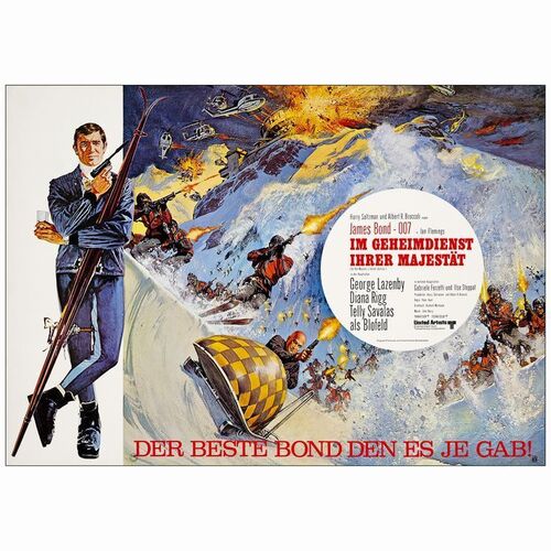 612. German A1 (23" x 33"); Very Fine Rolled ### JAMES BOND: ON HER MAJESTY'S SECRET SERVICE (1969)