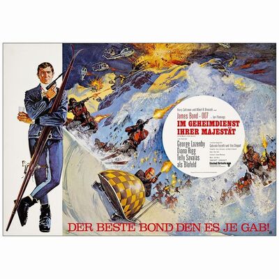 612. German A1 (23" x 33"); Very Fine Rolled ### JAMES BOND: ON HER MAJESTY'S SECRET SERVICE (1969)