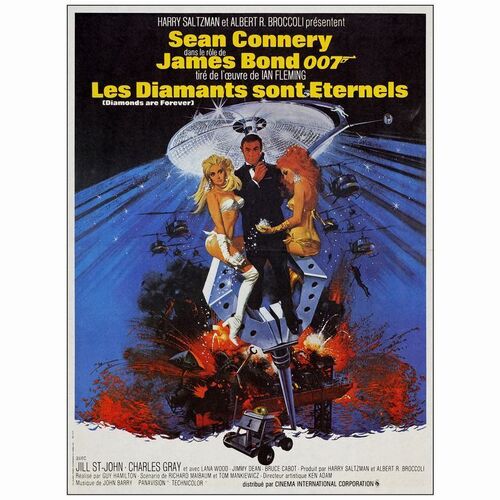 614. French Poster (16.5" x 22"); Very Fine+ Folded ### JAMES BOND: DIAMONDS ARE FOREVER (1971)