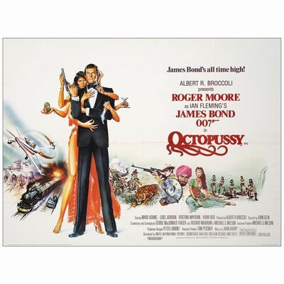 624. British Quad (30" x 40"); Country-of-Origin; Very Fine+ Folded ### JAMES BOND: OCTOPUSSY (1983)