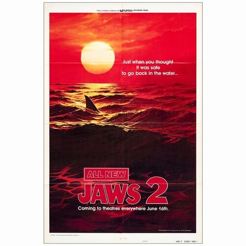 636. One Sheet (27" x 41"); Advance Style B; Very Fine+ Folded ### JAWS 2 (1978)