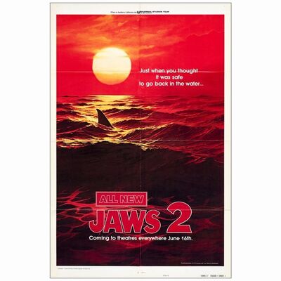 636. One Sheet (27" x 41"); Advance Style B; Very Fine+ Folded ### JAWS 2 (1978)