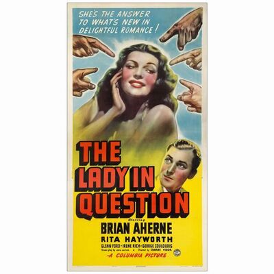 652. Three Sheet (41" x 80"); Fine+ on Linen ### THE LADY IN QUESTION (1940)