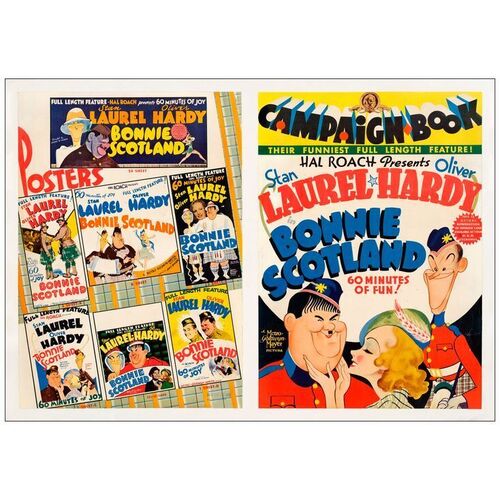 653. Pressbooks (2) and Pressbook Covers (2) (14" x 20"); Fine- ### LAUREL & HARDY PRESSBOOKS