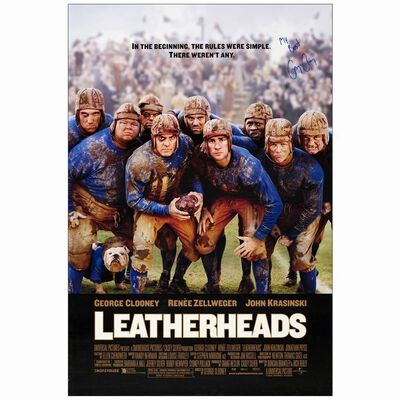 655. One Sheet (27" x 40") Signed by Director and star George Clooney (JSA COA); Double-Sided; Very Fine- Rolled ### LEATHERHEADS (2008)