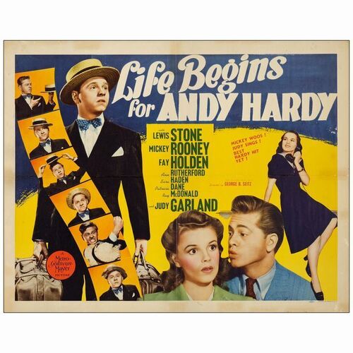659. Half Sheet (22" x 28"); Very Fine Folded ### LIFE BEGINS FOR ANDY HARDY (1941)
