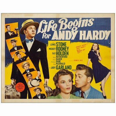 659. Half Sheet (22" x 28"); Very Fine Folded ### LIFE BEGINS FOR ANDY HARDY (1941)